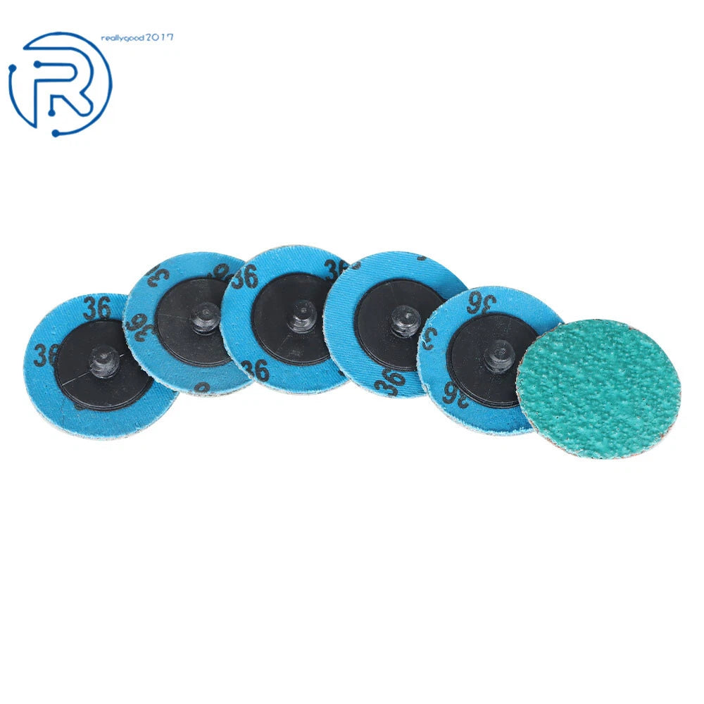 25 Pack 2 Inch 36 Grit Zirconia Quick Change Sanding Discs