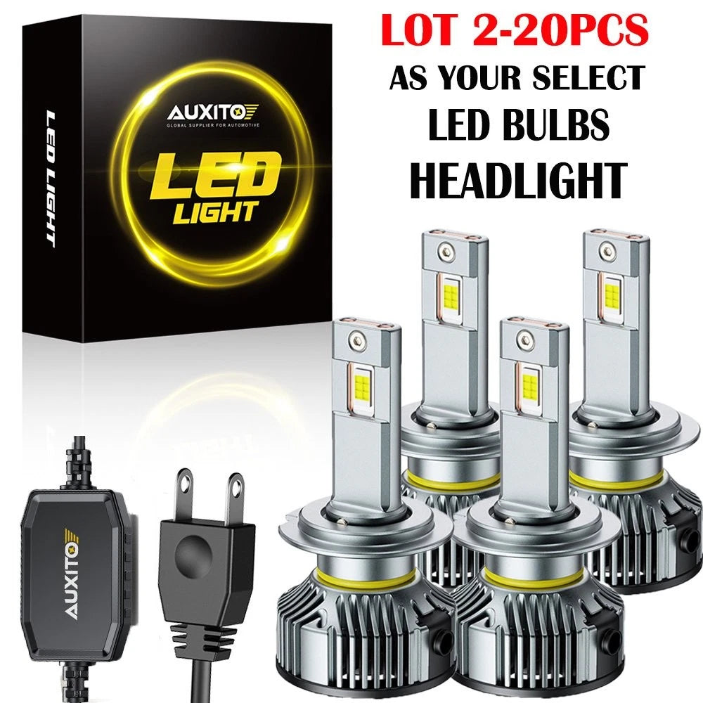 2X AUXITO H7 LED Headlight Bulb 6500K Super White for