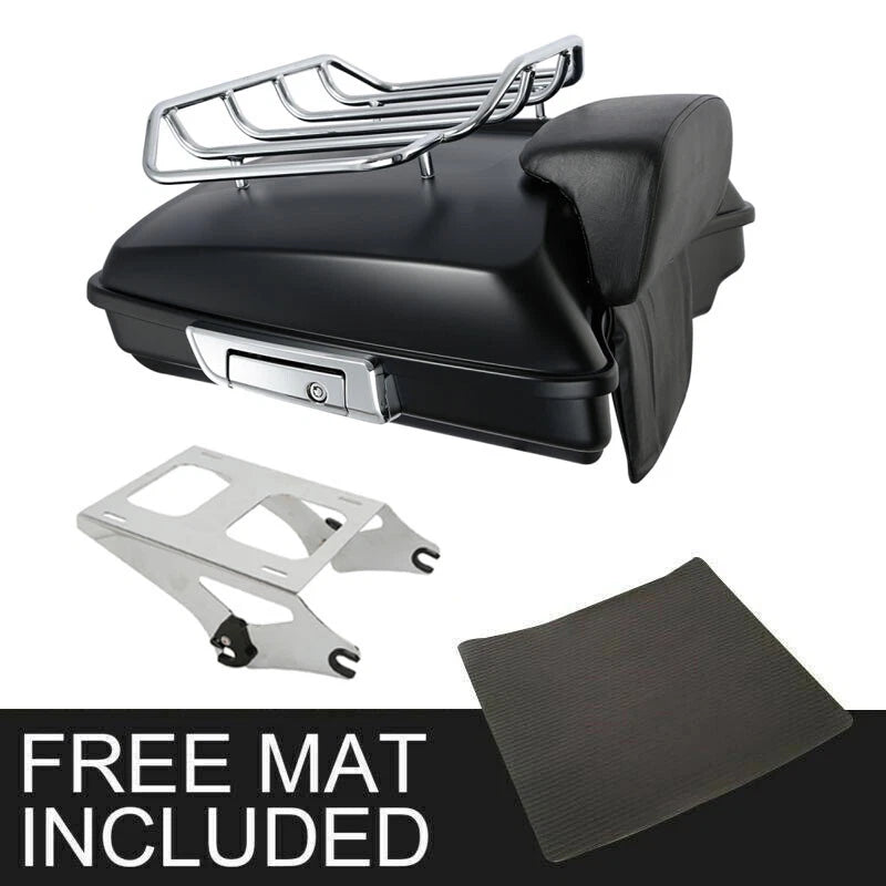 Matte Razor Trunk Backrest Mount Rack for Harley Electra Road Glide (2014–2026)
