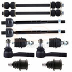 Set of 10 Front Ball Joints Tie Rods Sway Bars for Ford Ranger (RWD & 4WD)
