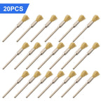 20Pcs 5mm Brass Rotary Wire Wheel Brushes for Power Drill Tool