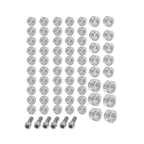 66X Chrome Engine Bolt Topper Caps for Harley Touring Road Street Glide (2009-2023)