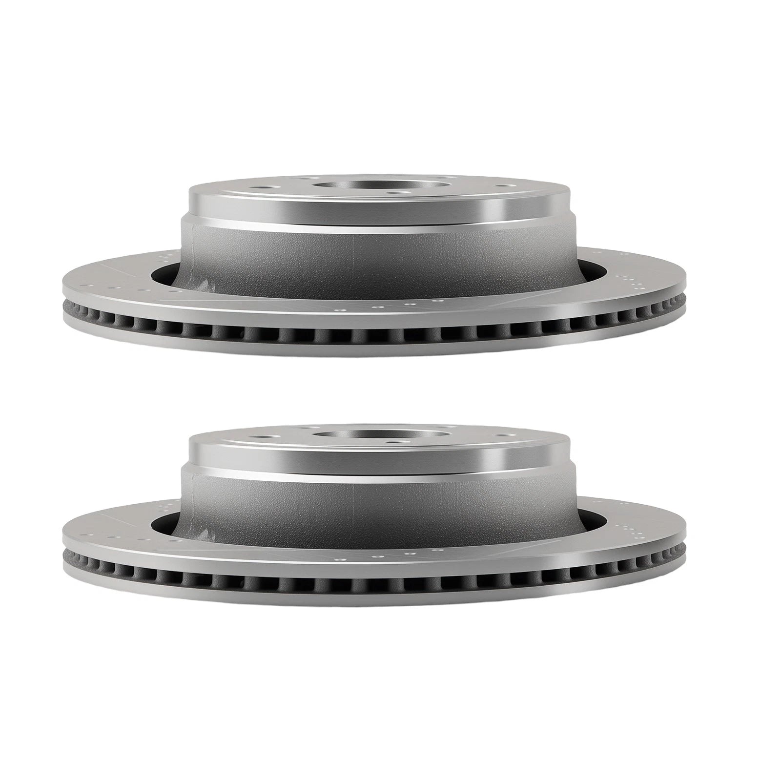 Drilled & Slotted Rear Brake Rotors Kit for Chrysler Aspen (2007–2009)