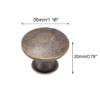 Set of 6 Vintage Round Cabinet Drawer Knobs Pull Handles
