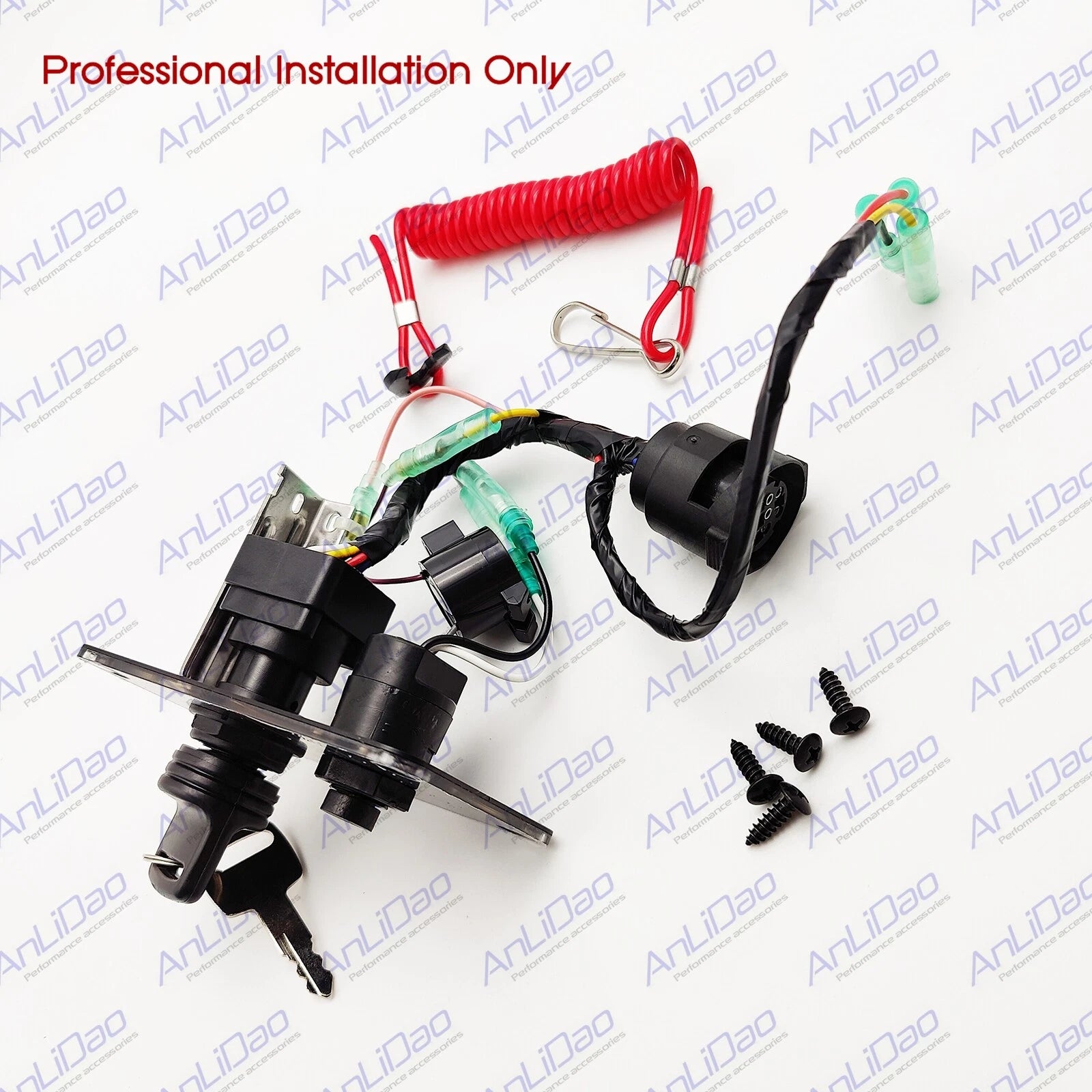 Single Engine Key Switch Assembly for Yamaha Outboard (704-82570-12-00)