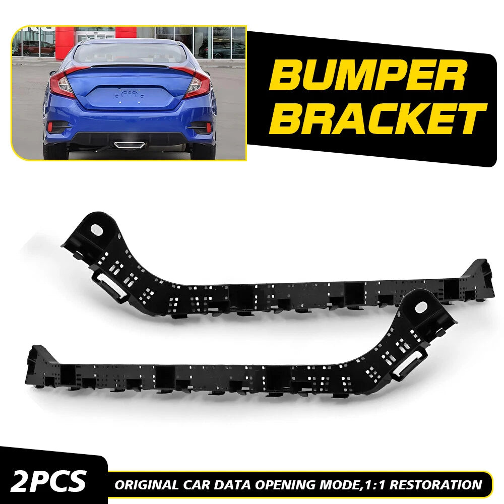 Set of 2 Rear Bumper Retainer Brackets for Honda Civic (2016–2021)