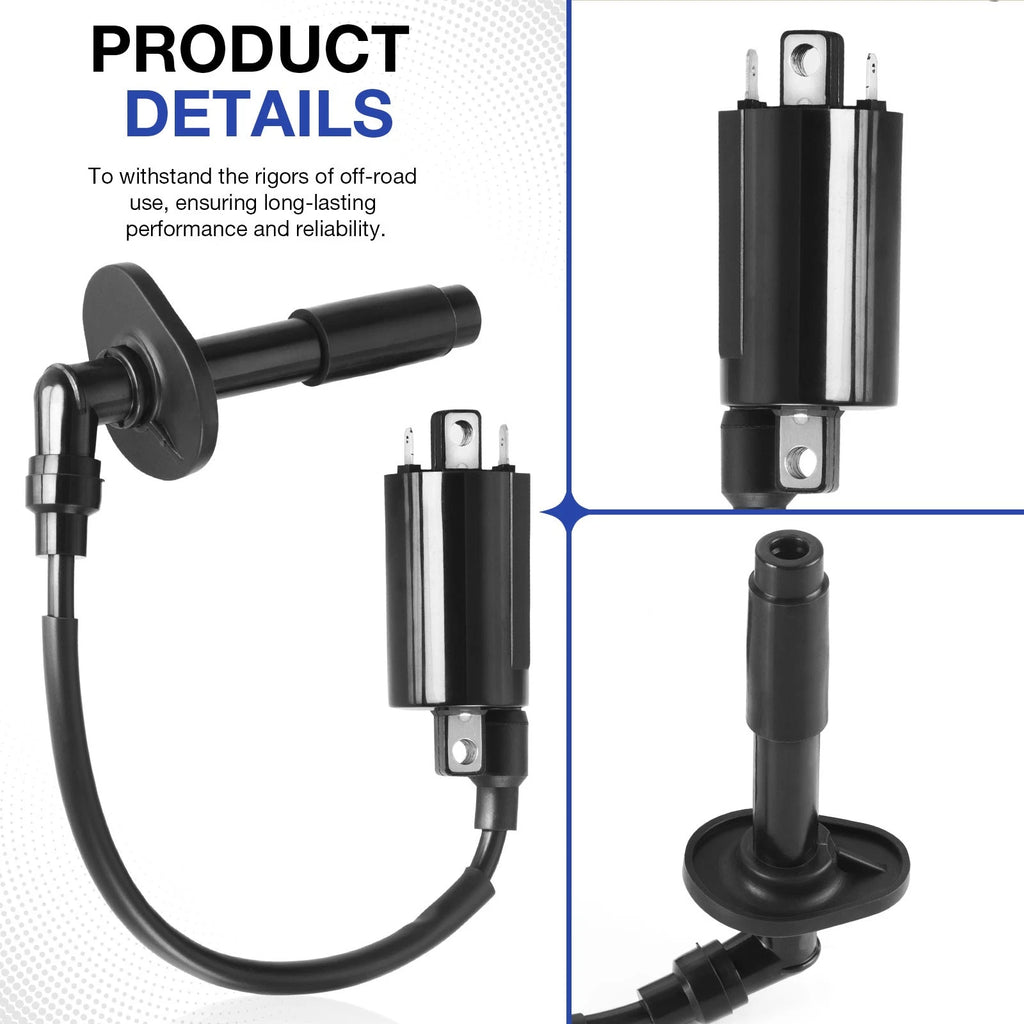 Ignition Coil w/ Spark Plug Cap for Kawasaki Ninja 250R Eliminator 250 (1988–2007)