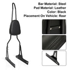 Black Passenger Backrest Sissy Bar for Harley Dyna Low Rider (2006–2017)