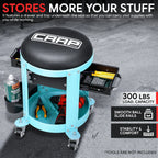 Rolling Stool for Mechanics Tool Seat Garage (300lbs Capacity)