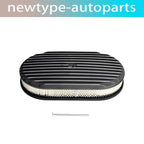 15" Oval Polished Aluminum Air Cleaner for Chevy Ford Mopar