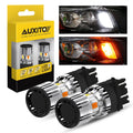 2X AUXITO 3157 LED Light Bulbs Amber White Switchback for Chevy Silverado