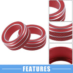Set of 2 AC Control Switch Knob Cover Trim for Toyota Corolla (2020–2022) Red