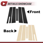 Set of 6 Door Pillar Window Trim for Ford Taurus (2010–2020) Black