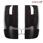 Set of 2 Halogen Tail Lights for Dodge Ram 1500 2500 3500 (2009–2018) Black Soot