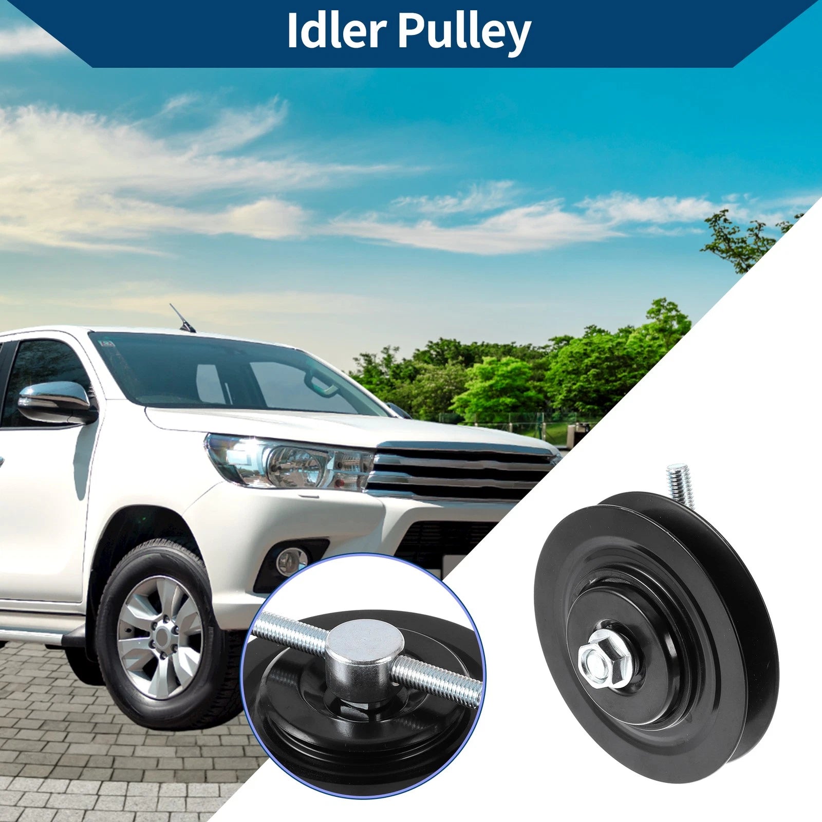Drive Belt Idler Pulley for Toyota Pickup (1987–1995) No. 44350-35010