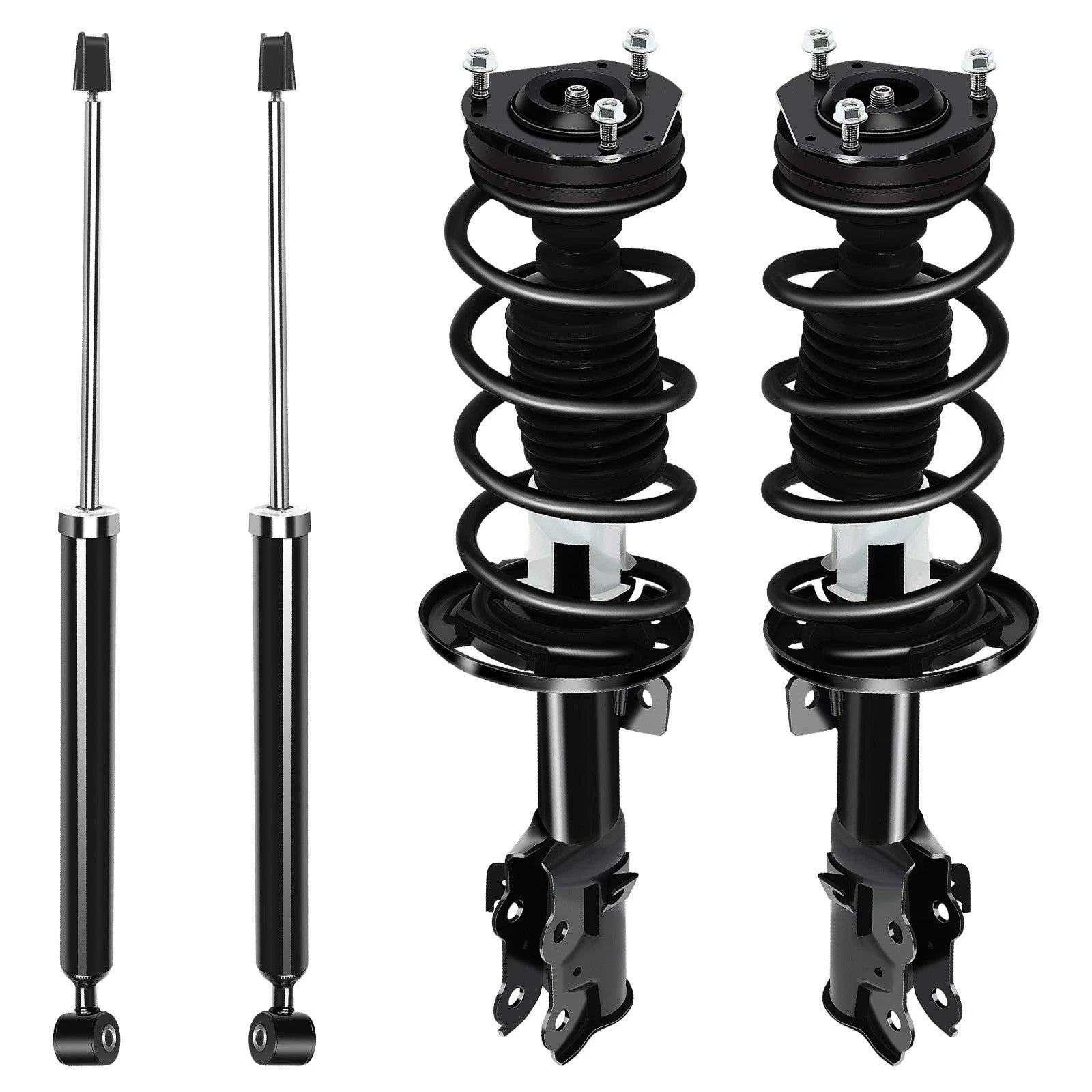 Set of 4 Complete Strut Springs & Shocks for Ford Fiesta (2010–2013)