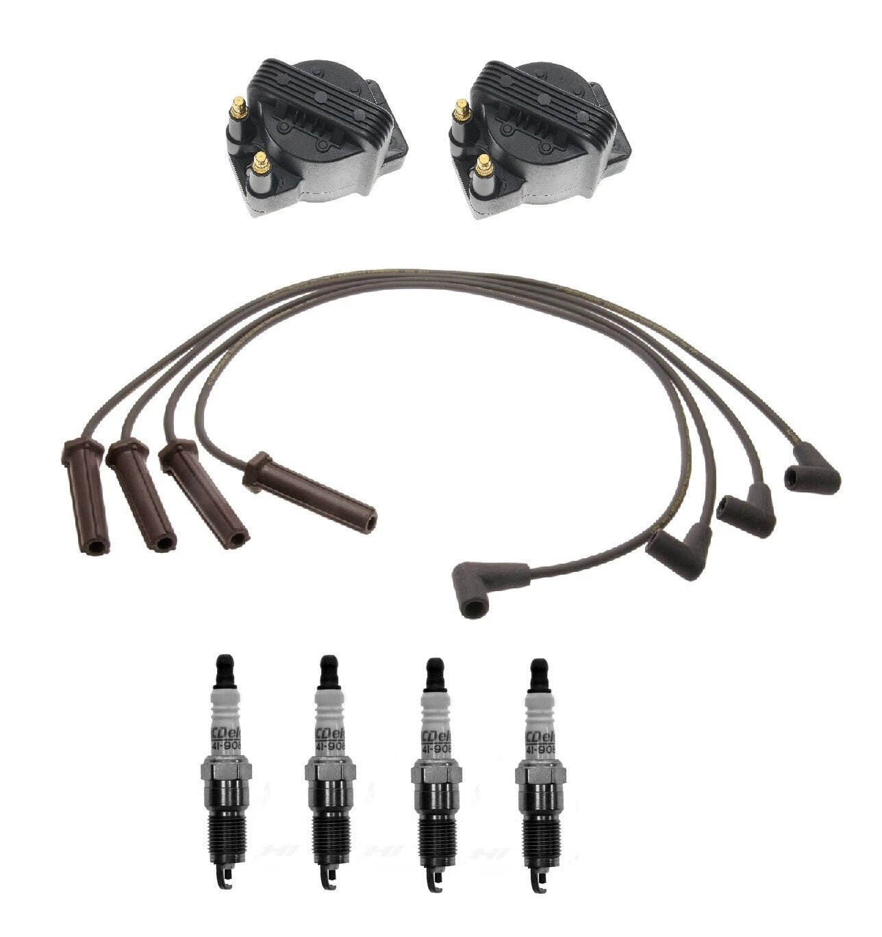 2 Ignition Coils & 4 Spark Plugs Kit for Chevrolet S10 L4 RWD (1994–1995)
