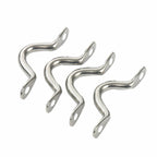 6 Pack Stainless Bimini Boat Top Pad Eye Tie Down Straps for Kayak (N/A)