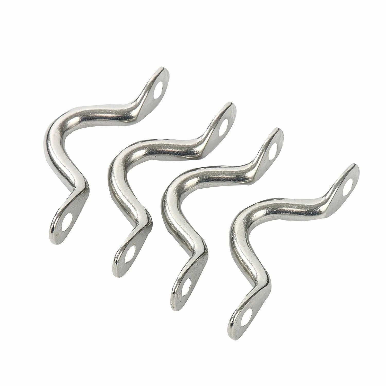 6 Pack Stainless Bimini Boat Top Pad Eye Tie Down Straps for Kayak (N/A)