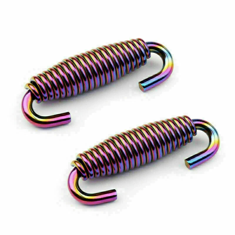 2X Stainless Steel Exhaust Muffler Tip for Moto (CO T9)