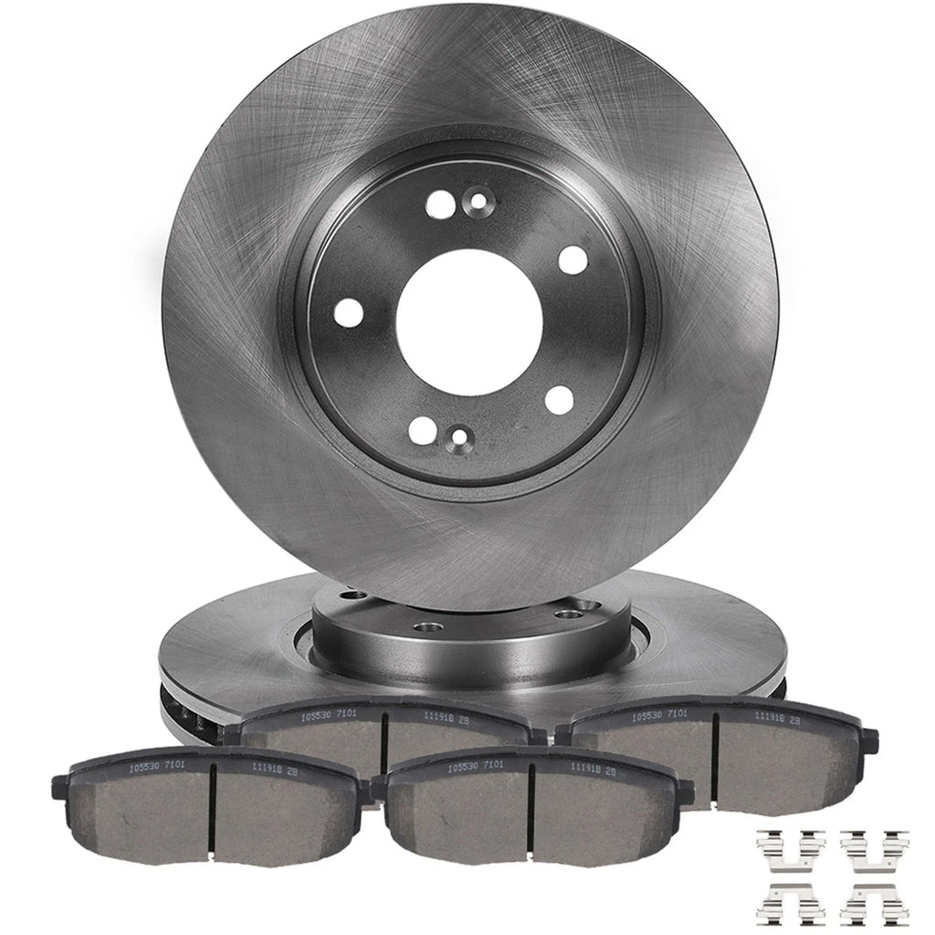 Front Disc Brake Rotors & Ceramic Pads Set for Kia Forte Koup (2010–2013)
