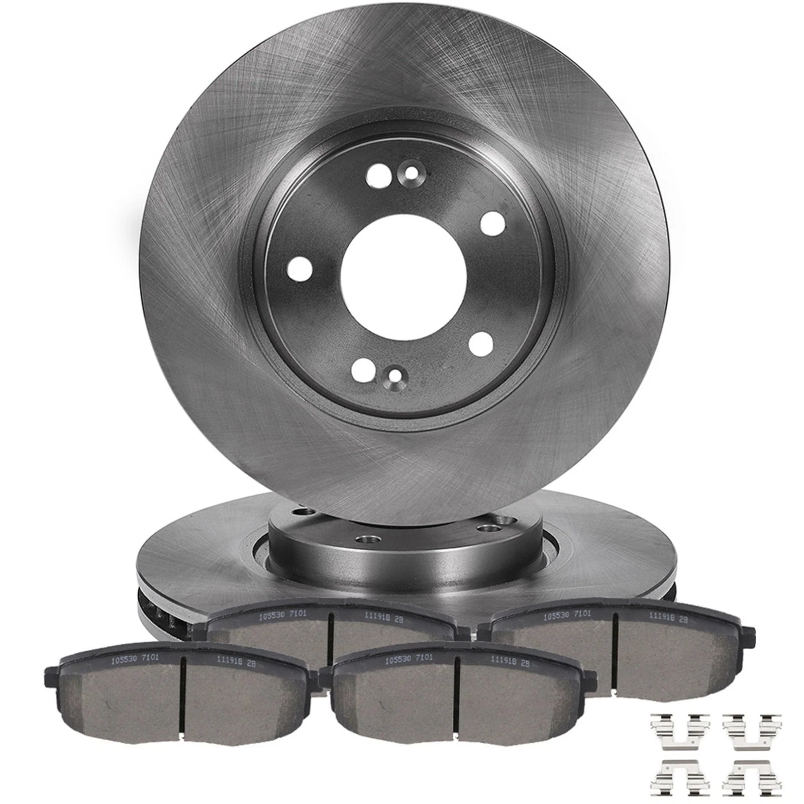 Front Disc Brake Rotors & Ceramic Pads Set for Kia Forte Koup (2010–2013)