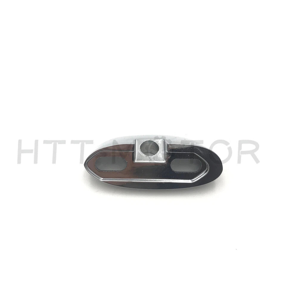 Chrome Motorcycle Mirror Block Off Plates for Universal Fit (2.4"x0.8")
