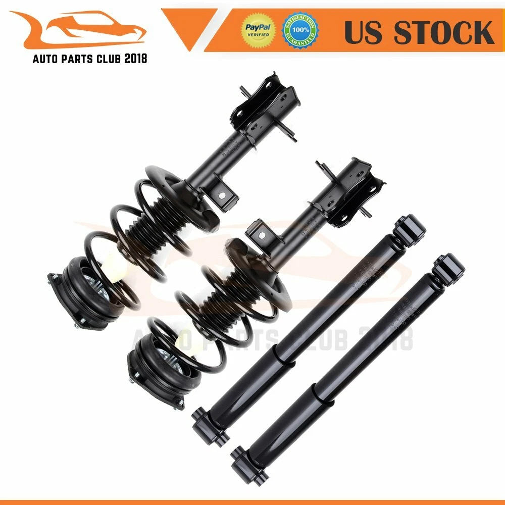 Set of 4 Complete Struts Springs with Mounts & Shocks for Nissan Sentra (2007–2012)