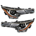 Replacement Headlight Set for Toyota Corolla (2020-2021) Black Halogen Clear