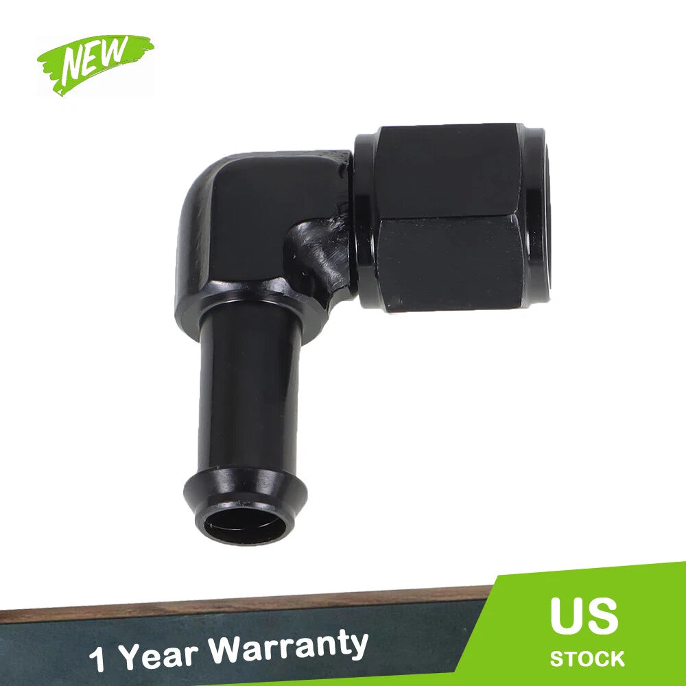 6 AN Female Swivel to 3/8" Barb Fitting Adapter 90 Degree
