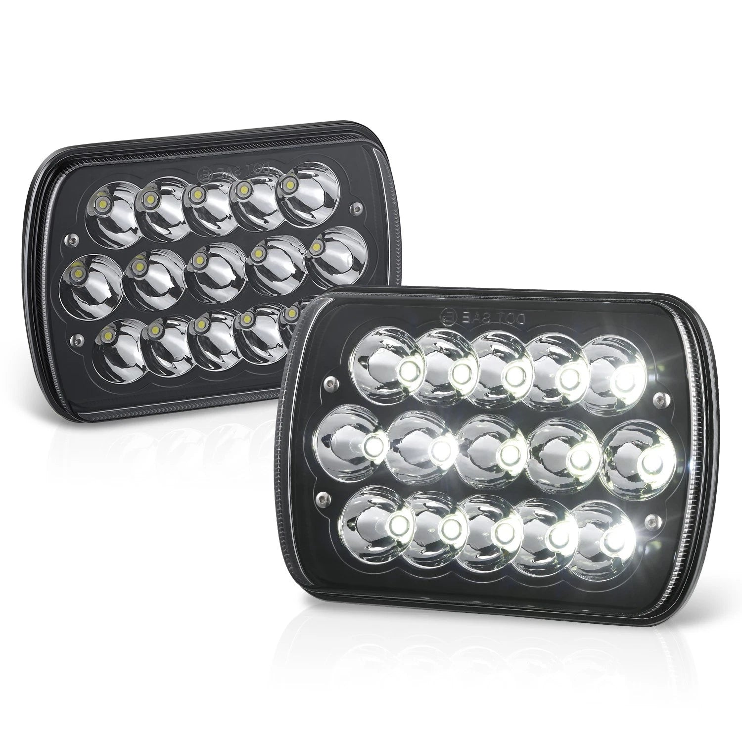 Set of 2 Full LED Headlights for Mazda B2000 B2200 B2600 GLC RX-7 (1985–1993)