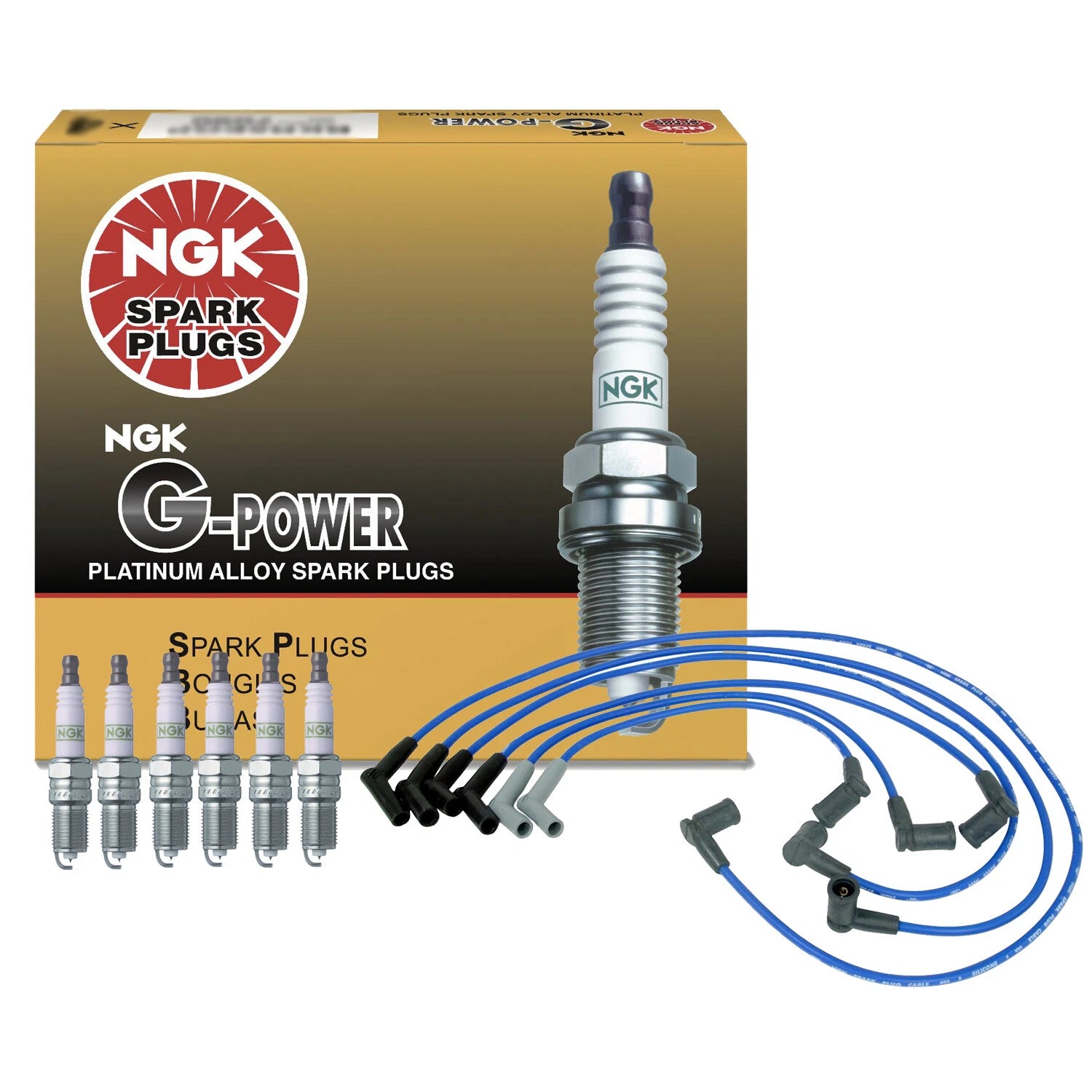 Set of 6 NGK G-Power Platinum Spark Plugs for Ford Mazda 3.0 V6