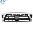 Chrome Black Front Bumper Grille for Toyota Tacoma (2005-2011)