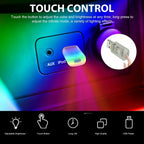 Mini USB LED Car Interior Lights Touch Keys Neon Ambient Lamp Bulb for Vehicles
