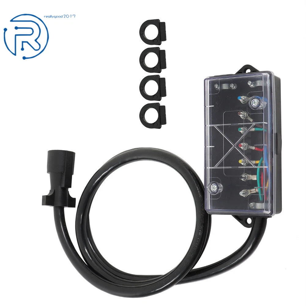 7 Way Trailer Cable with 7 Pin Plug for RV Trailer (6/8FT)