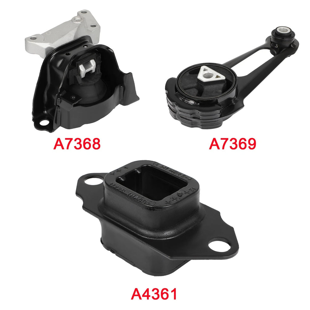 3X Engine Motor & Transmission Mounts for Nissan Versa Note (2014–2017)