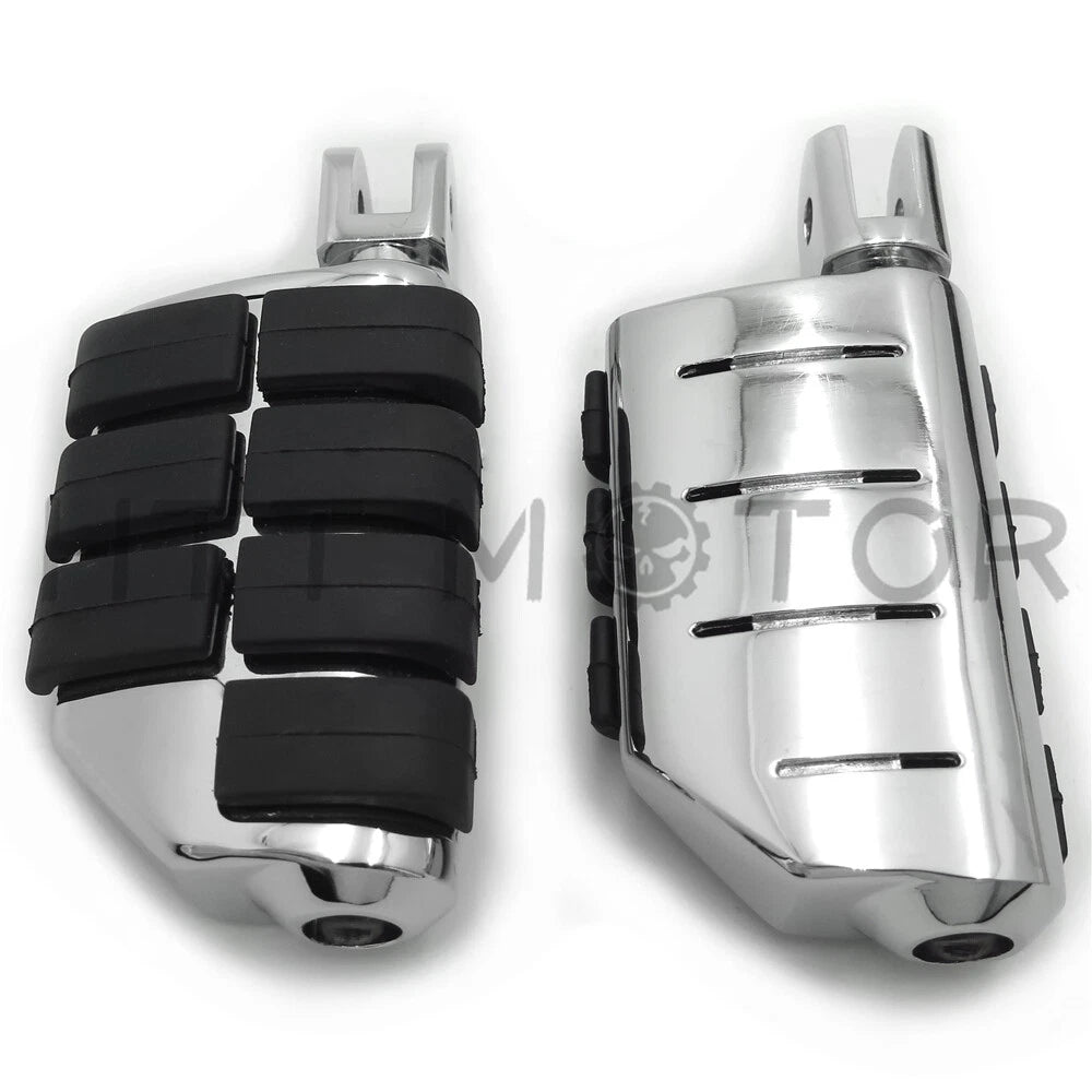 Chrome Dually Footpegs for Harley FXBB FXBR FXBRS FXLR (2018–2023)