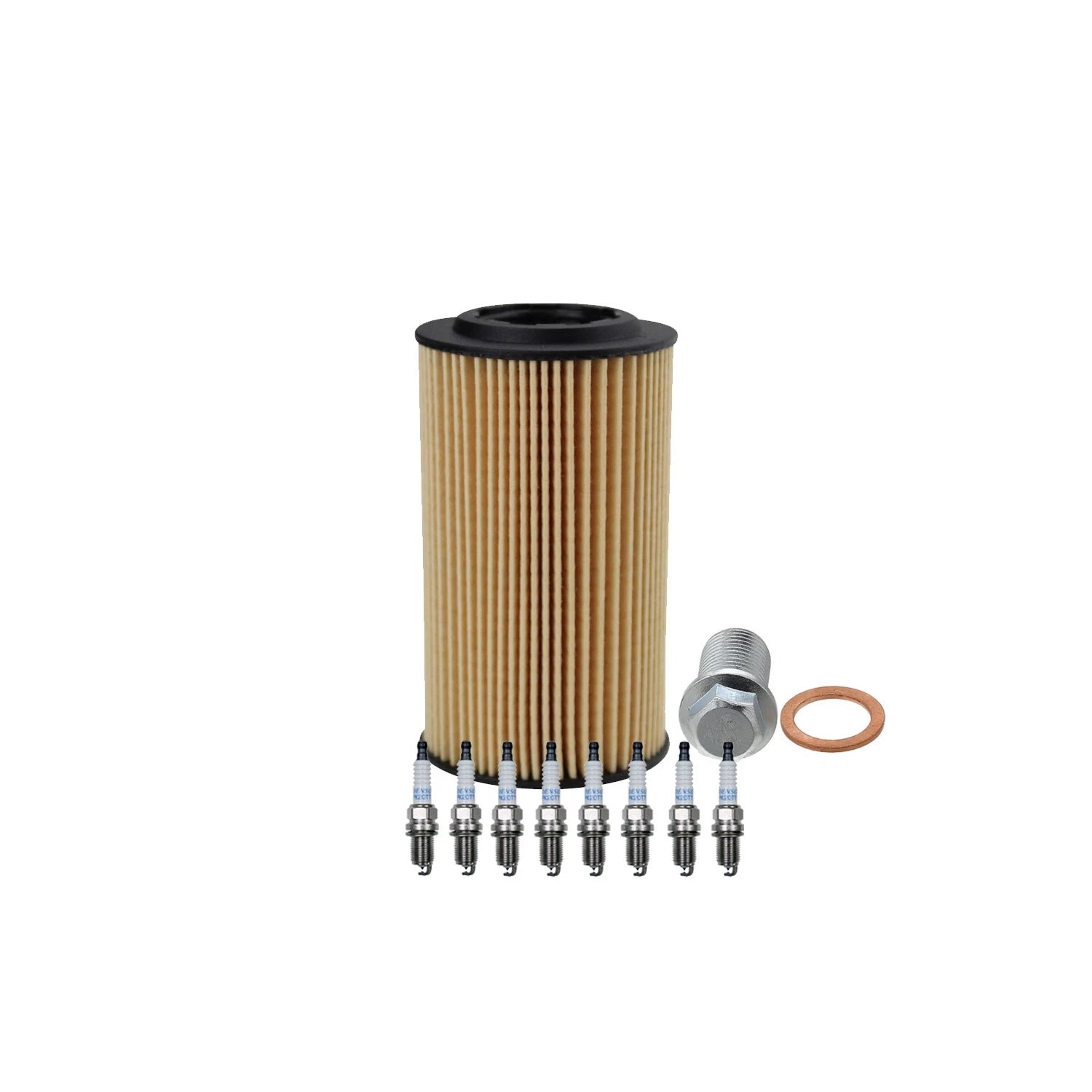 Wix Engine Oil Filter & Denso 8 Platinum TT Spark Plugs for Mercedes C215 CL55 AMG (1999–2006)