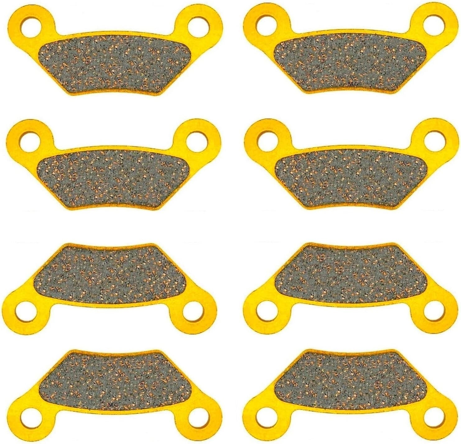 Set of 4 MC Front Rear Brake Pads for John Deere Gator TX 4x2 XUV 620i 850D PC9618 PC9619