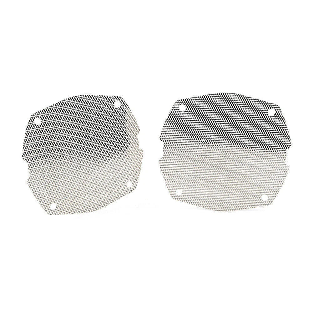 Chrome Front Fairing Mesh Speaker Grilles for Harley Dresser FLH/T Electra Glide
