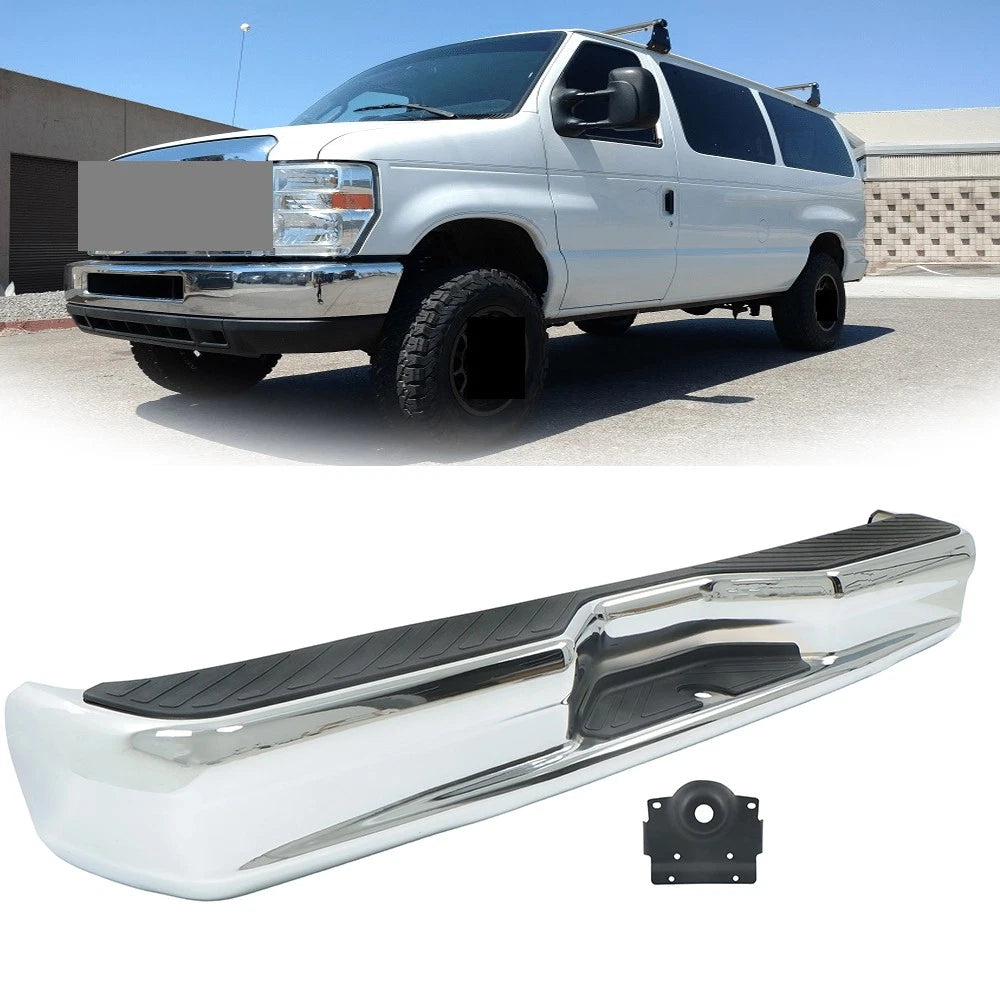 Chrome Rear Step Bumper for Ford Econoline E150 E250 E350 (1992–2014)