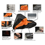 420D Waterproof Motorcycle Cover for Harley (107"x 43"x 55")