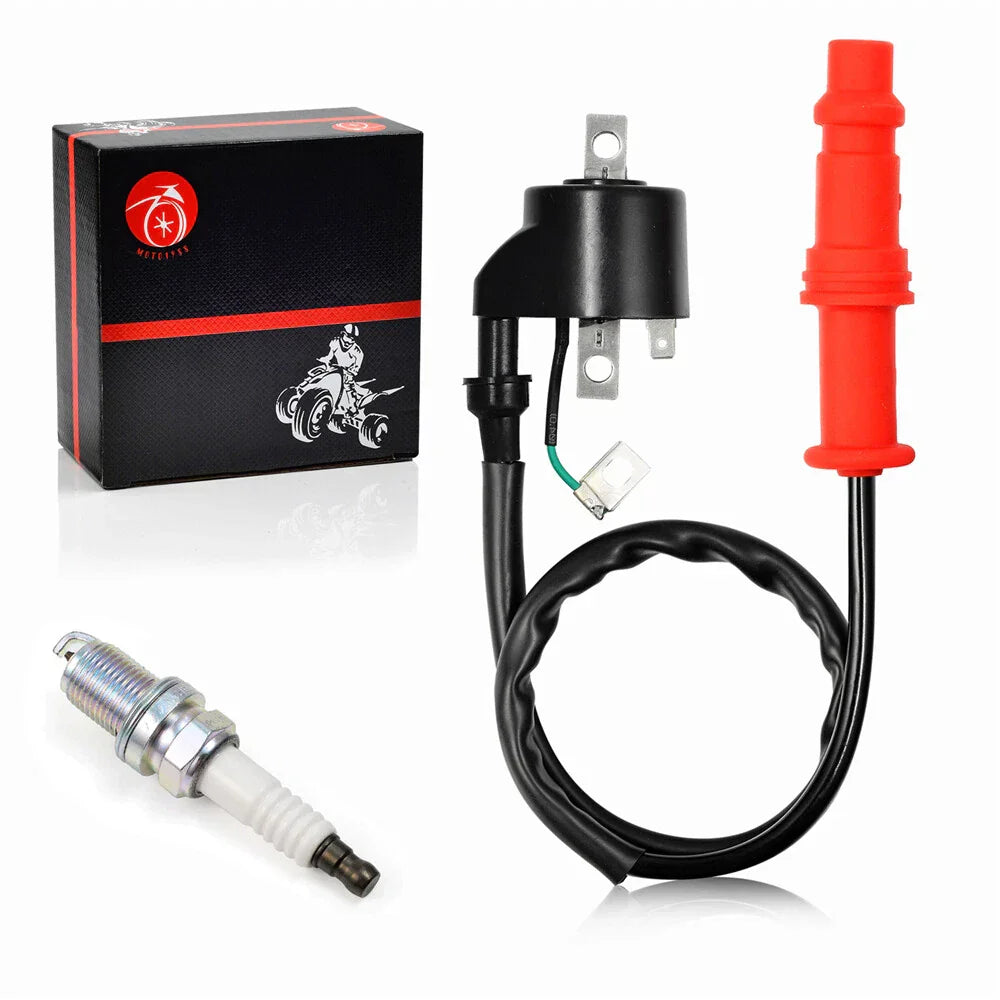 Ignition Coil & Spark Plug for Polaris Scrambler 500 4X4 (1997–2003)