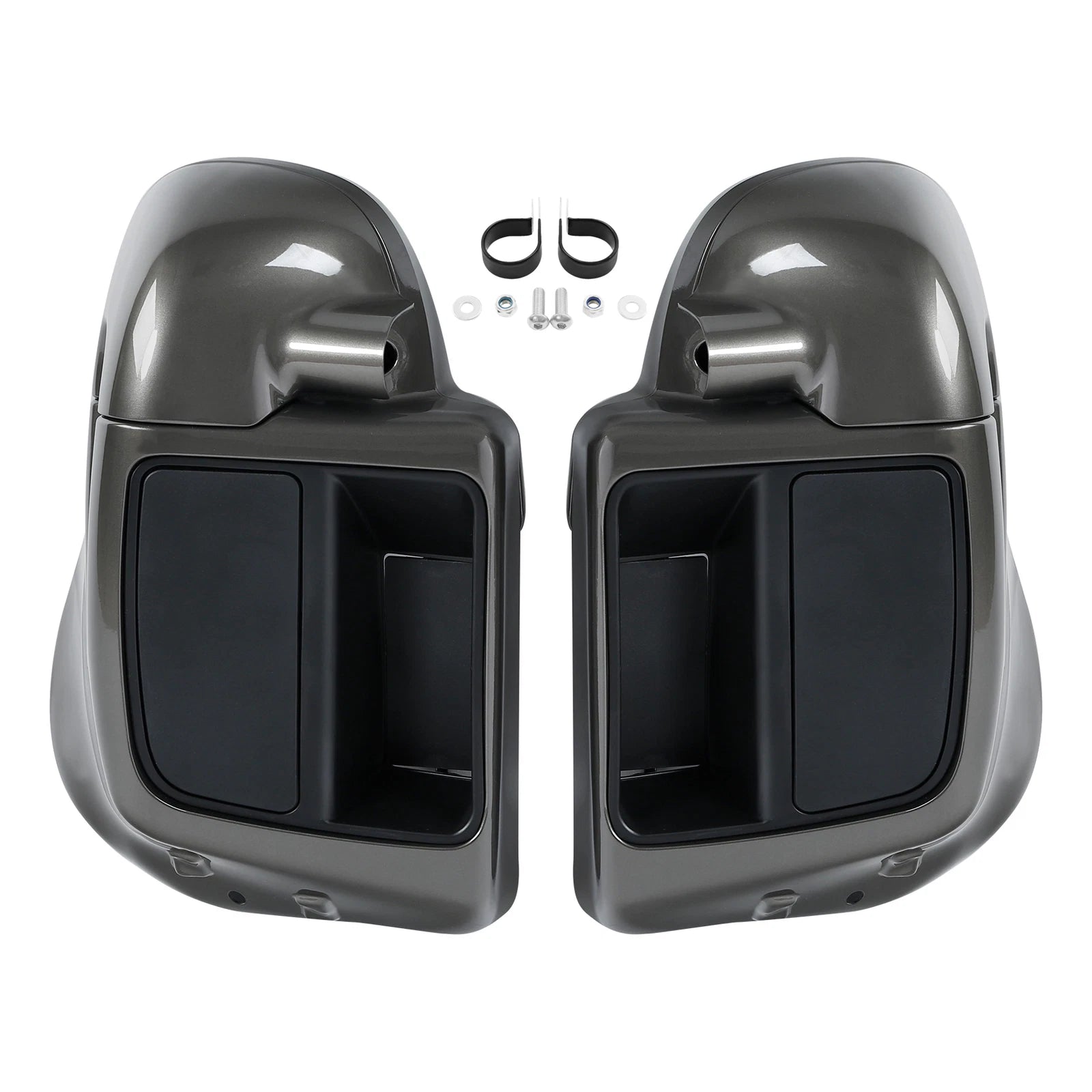Lower Vented Leg Fairings for Harley Electra Glide (2014–2023) Industrial Gray