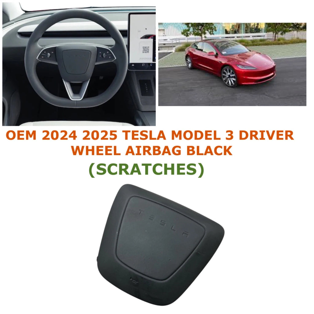 Driver Wheel Airbag for Tesla Model 3 (2024–2025) - Black 1735351-00-E