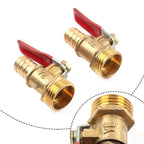 2Pcs Brass Air Ball Valve Shut Off Switch G1/2 Male to 1/2" Hose Barb