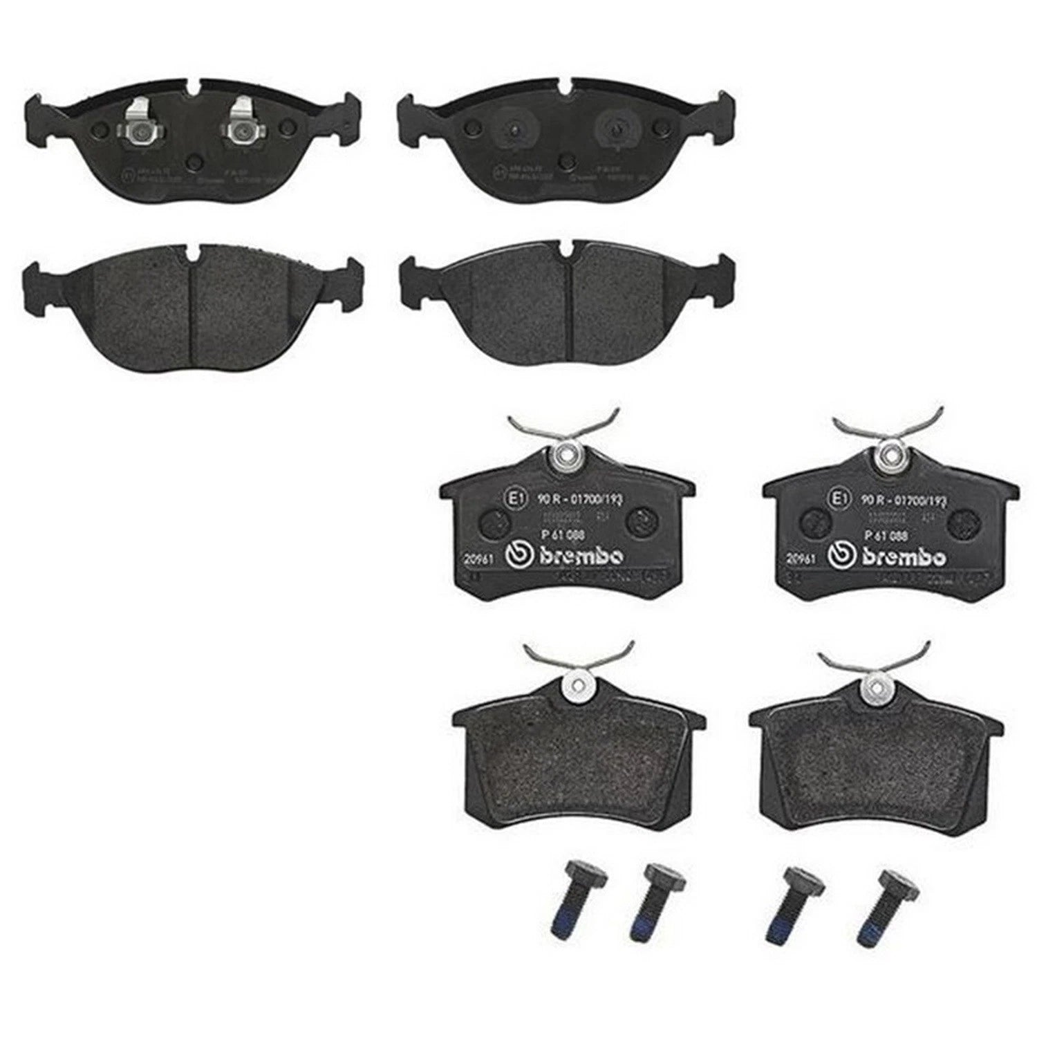 Set of 4 Brembo Low-Met Brake Pads for Audi TT Quattro VW Golf (2004)