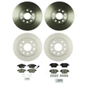 Brake Kit Disc Rotors & Ceramic Pads for Audi VW (Front 288mm & Rear 252.8mm)