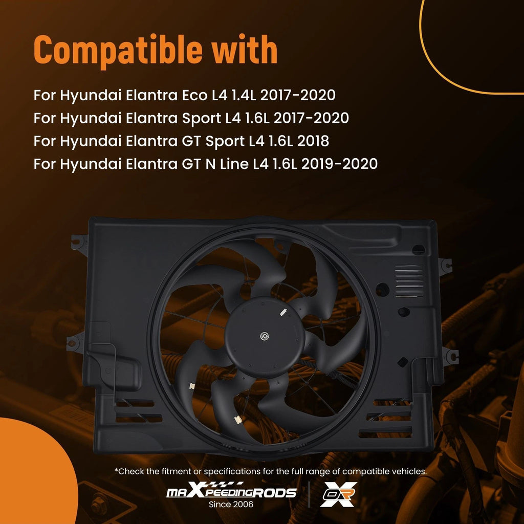 Cooling Fan for Hyundai Elantra, Kia Forte GT (2017-2020)
