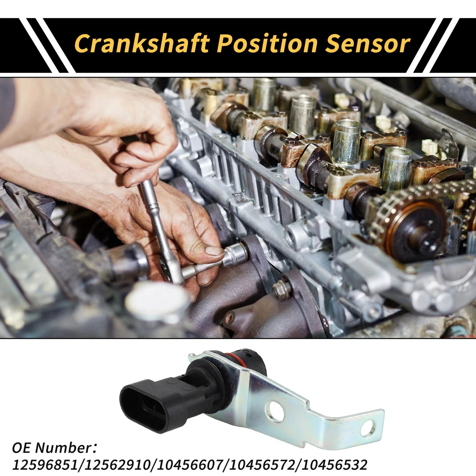 Crankshaft Position Sensor for Chevrolet Silverado 1500 (1999–2007) No. 12596851